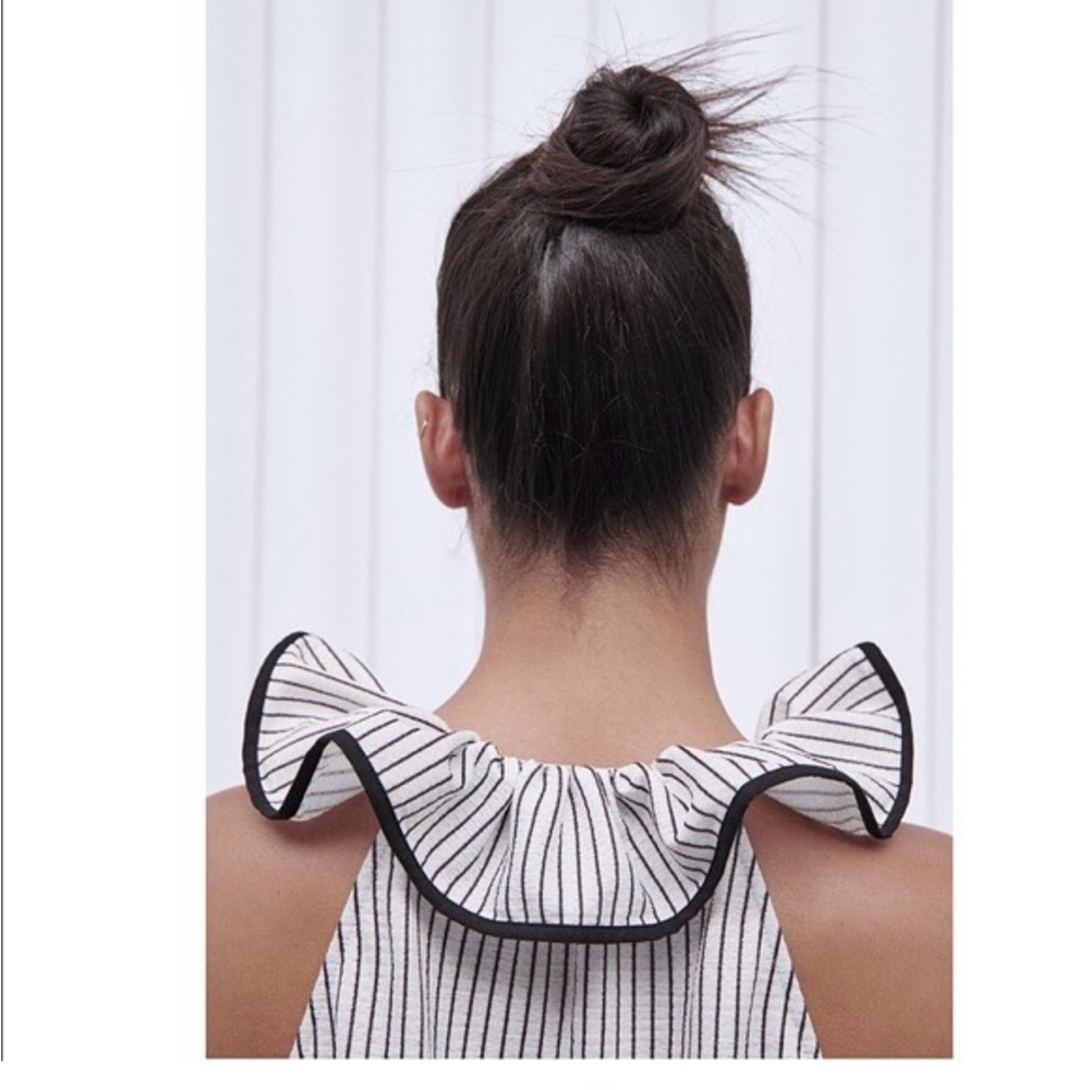 ZARA black & white striped sleeveless dress. Size Large. - Picture 6 of 12